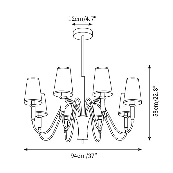 Gianna Classic Wood Chandelier — product view 7