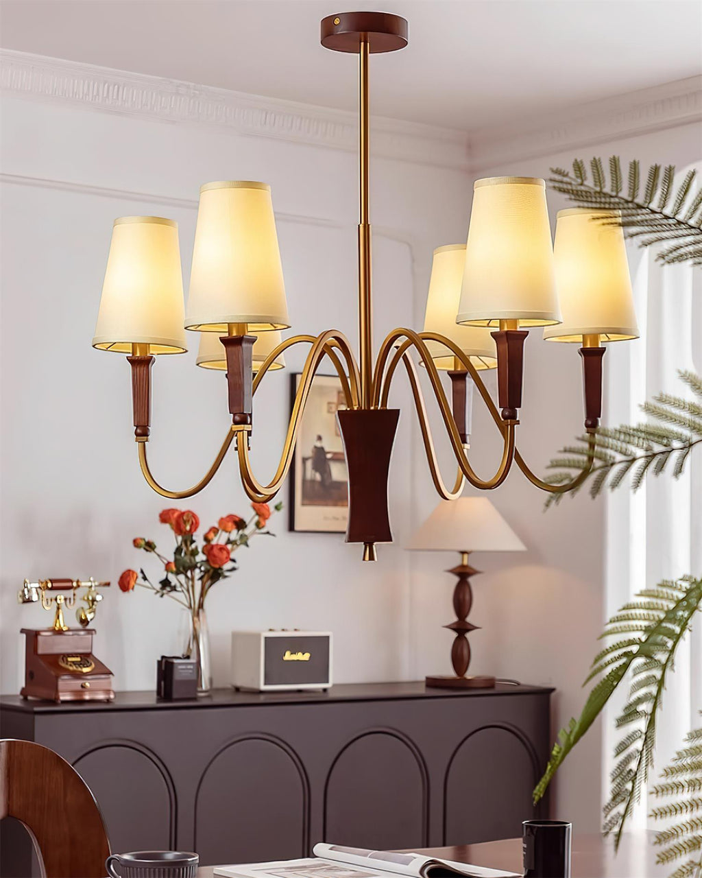 Gianna Classic Wood Chandelier — product view 9