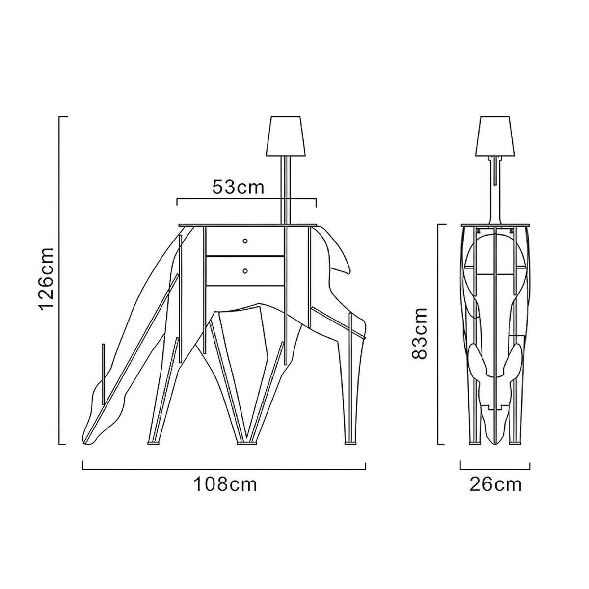 Deer Art Metal Floor Lamp — product view 5