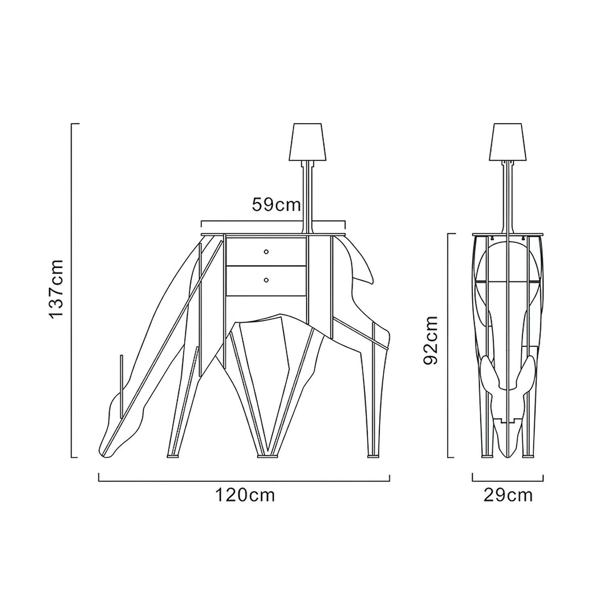 Deer Art Metal Floor Lamp — product view 6