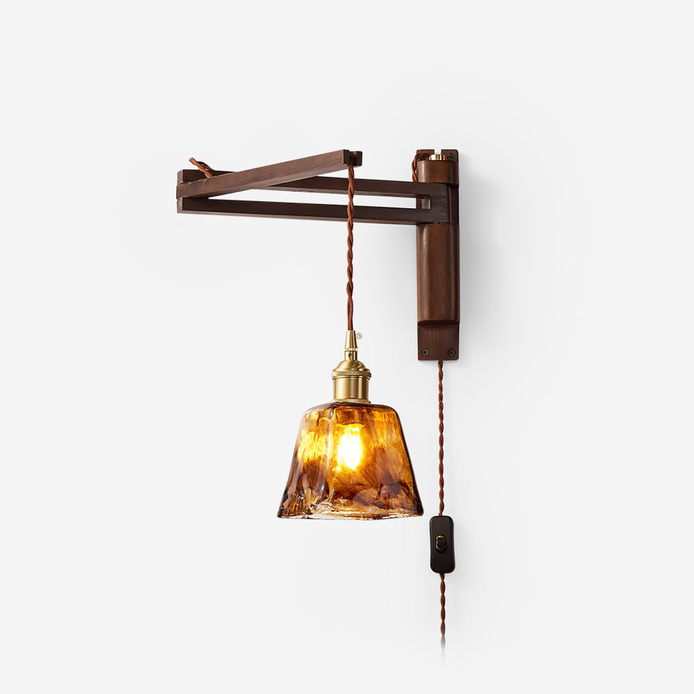 Vintage Maria Plug In Glass Wall Lamp — product view 1