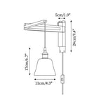 Vintage Maria Plug In Glass Wall Lamp — product view 5