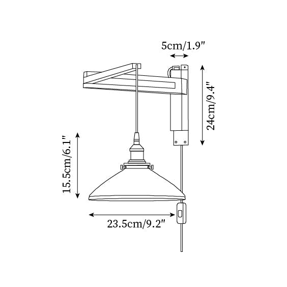 Vintage Maria Plug In Glass Wall Lamp — product view 6