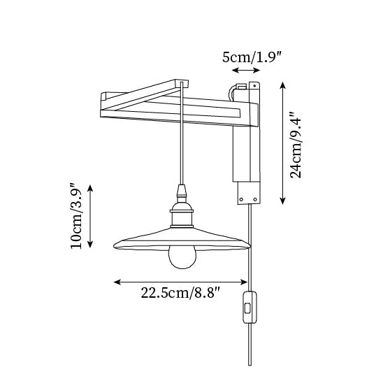 Vintage Maria Plug In Glass Wall Lamp — product view 8