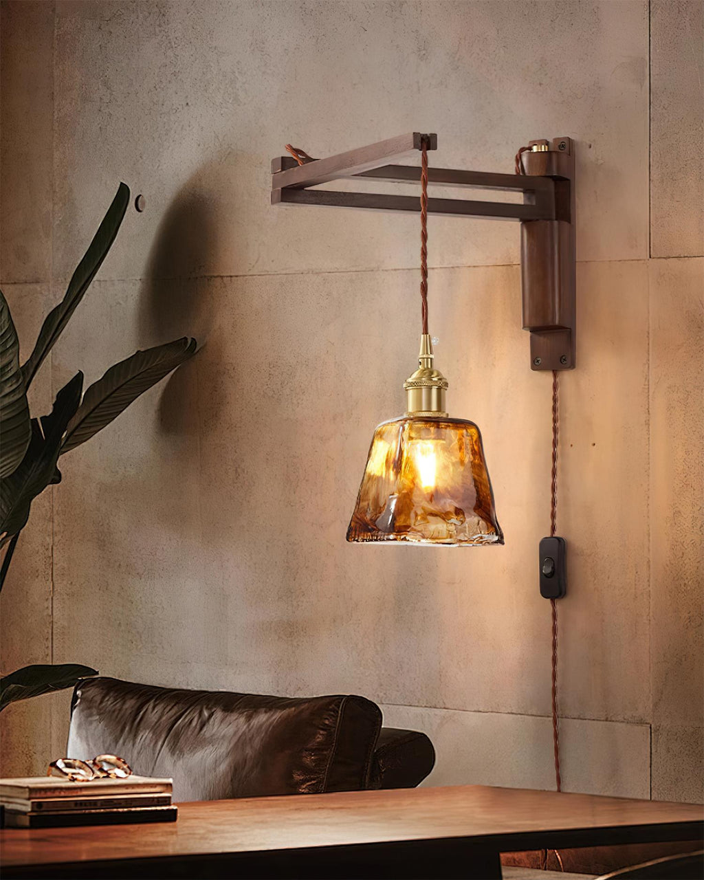 Vintage Maria Plug In Glass Wall Lamp — product view 12