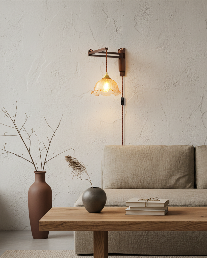 Vintage Maria Plug In Glass Wall Lamp — product view 14