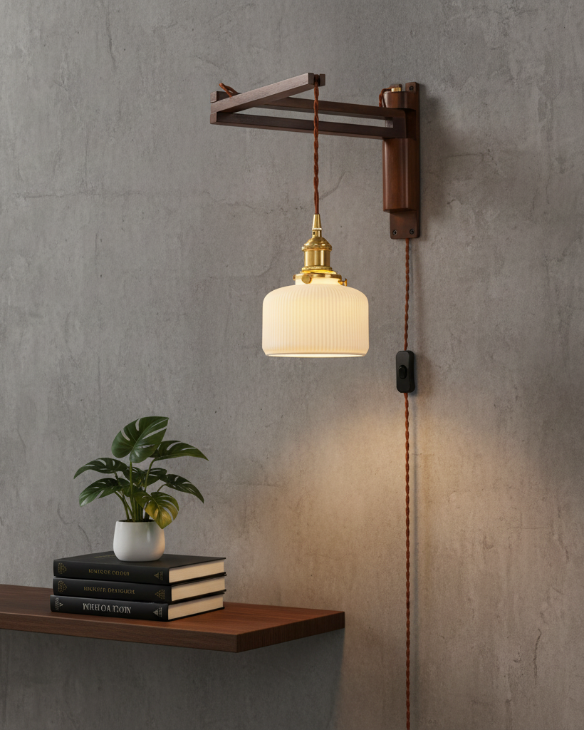 Vintage Maria Plug In Glass Wall Lamp — product view 16