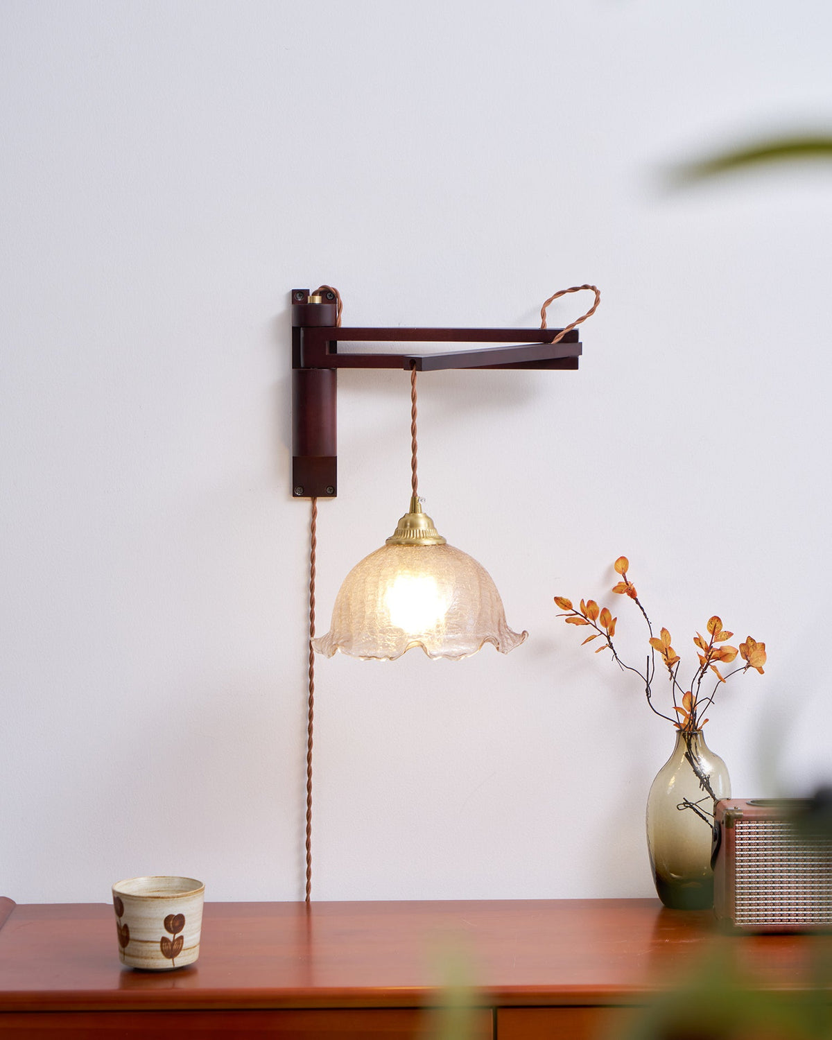 Vintage Maria Plug In Glass Wall Lamp — product view 19