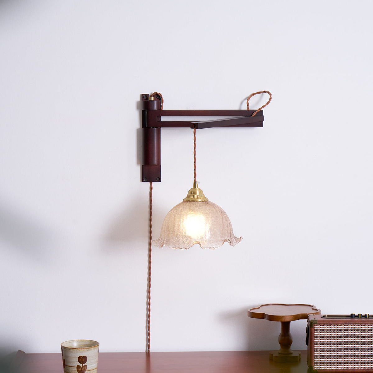 Vintage Maria Plug In Glass Wall Lamp — product view 20