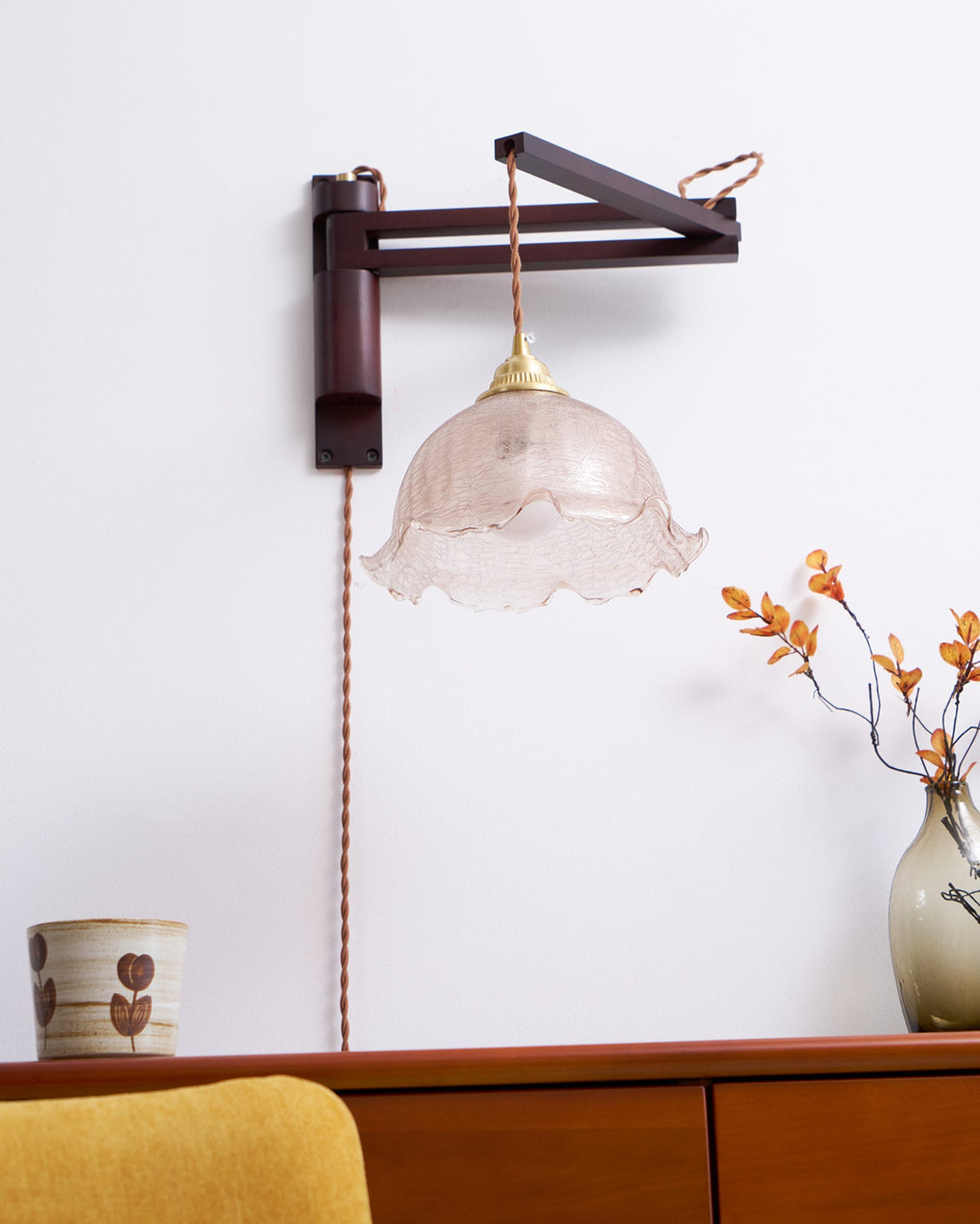 Vintage Maria Plug In Glass Wall Lamp — product view 24
