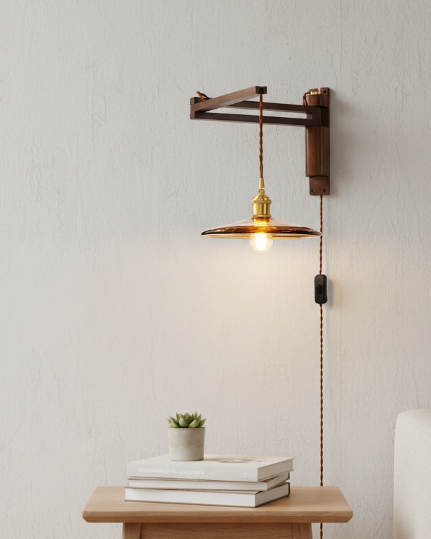 Vintage Maria Plug In Glass Wall Lamp — product view 25