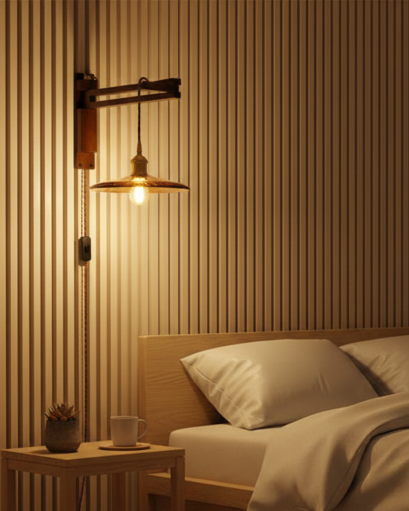 Vintage Maria Plug In Glass Wall Lamp — product view 27