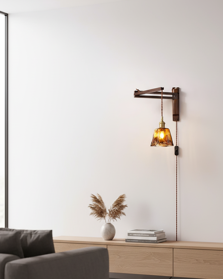 Vintage Maria Plug In Glass Wall Lamp — product view 37