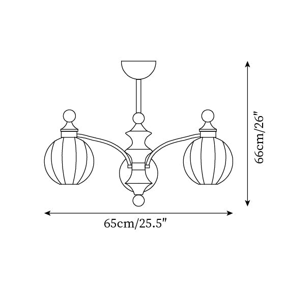 Viva Round Glass Chandelier — product view 5