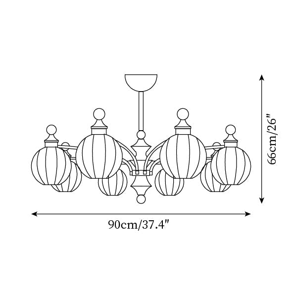 Viva Round Glass Chandelier — product view 7