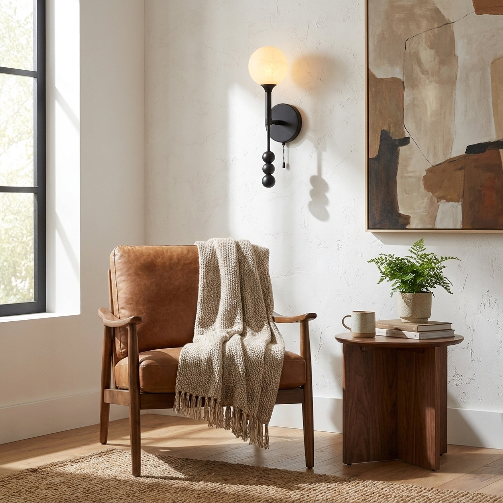Abacus Alabaster Wall Sconce — product view 9