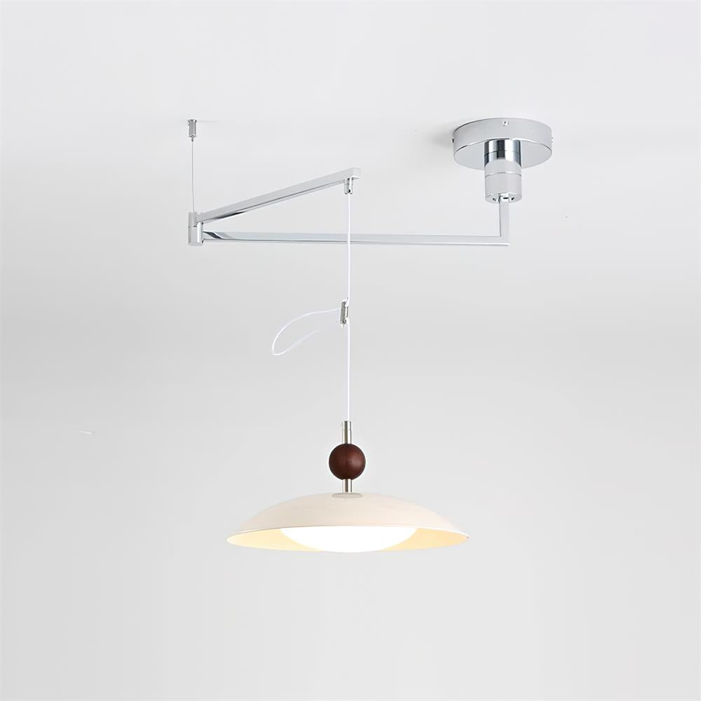Manta Swing Arm Wood Pendant Light — product view 2
