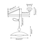 Manta Swing Arm Wood Pendant Light — product view 5