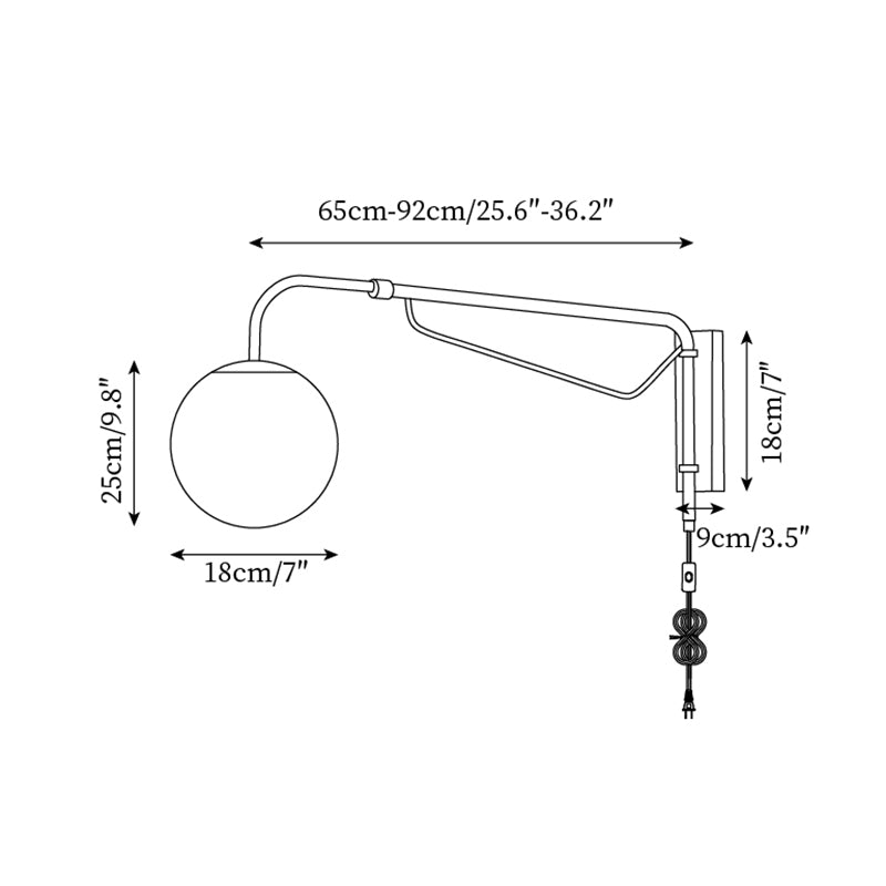 Dione Plug In Wall Lamp — product view 5