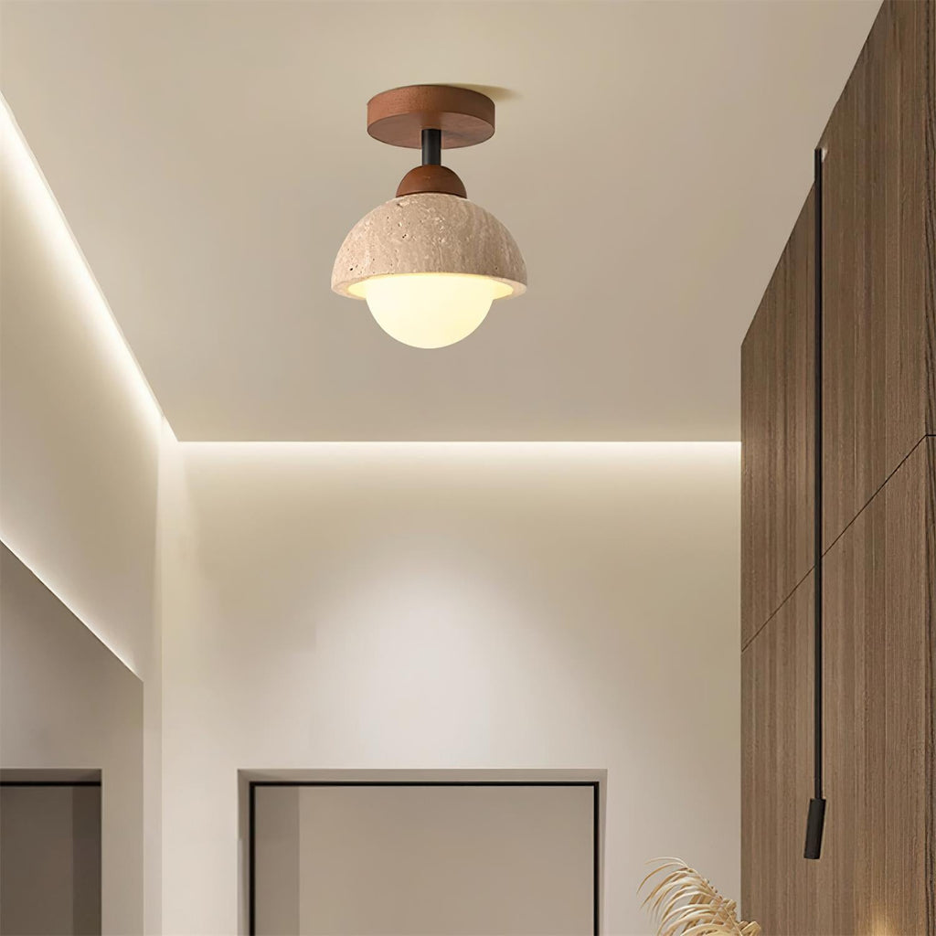Eala Travertine Ceiling Lamp — product view 3