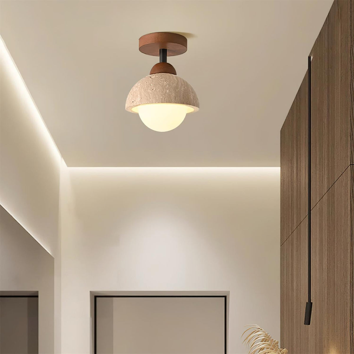 Eala Travertine Ceiling Lamp — product view 3