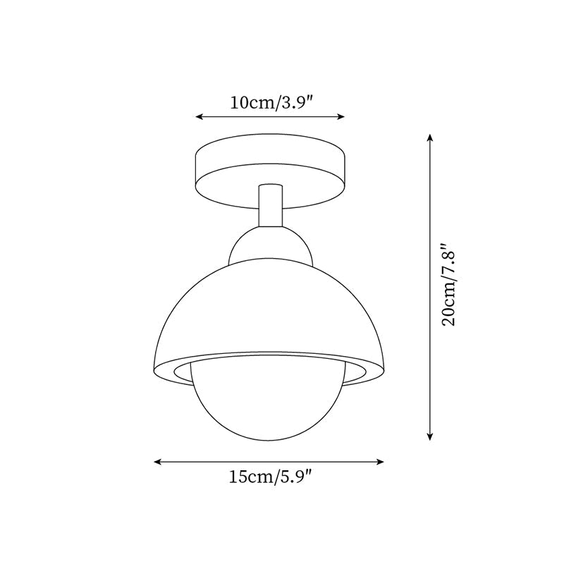 Eala Travertine Ceiling Lamp — product view 5