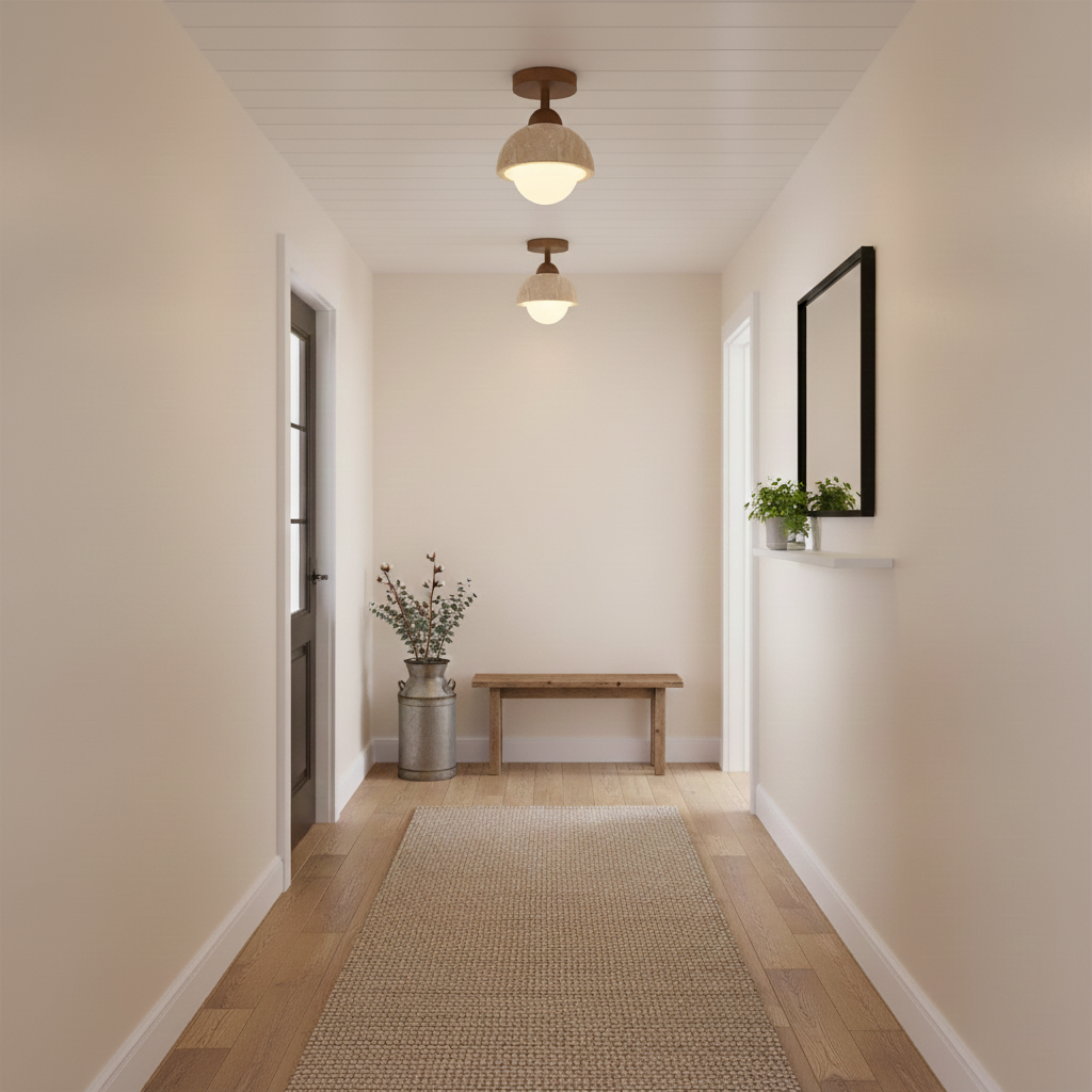 Eala Travertine Ceiling Lamp — product view 6