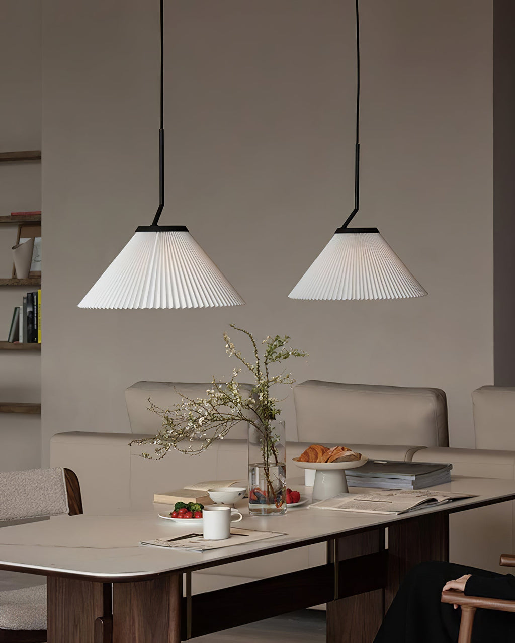 Nebra Pleated Metal Pendant Lamp — product view 6