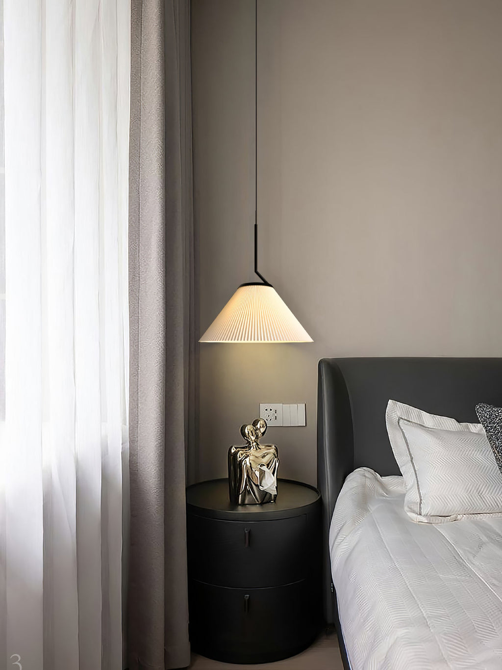 Nebra Pleated Metal Pendant Lamp — product view 14