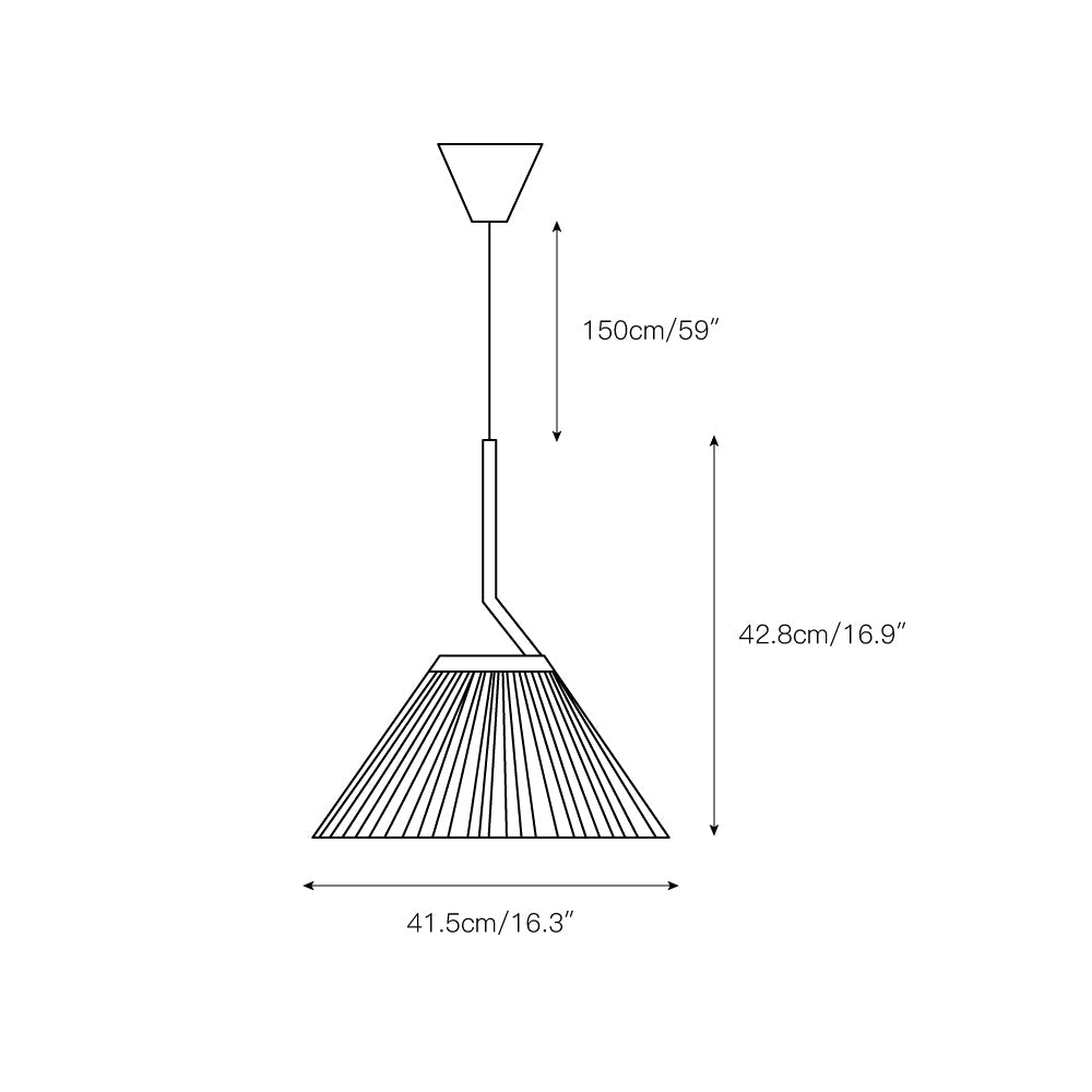 Nebra Pleated Metal Pendant Lamp — product view 27