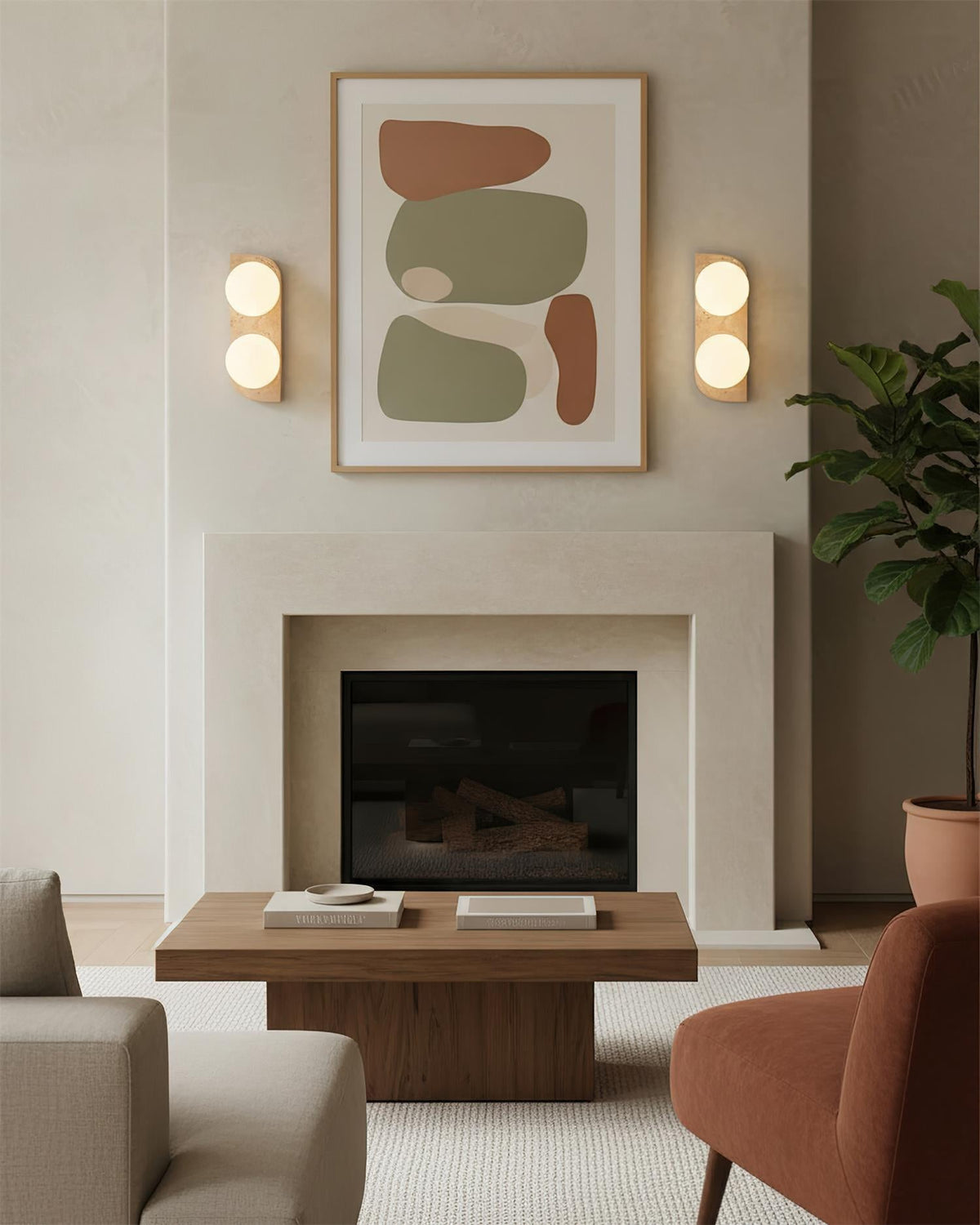 Neptune Travertine Wall Lamp — product view 11