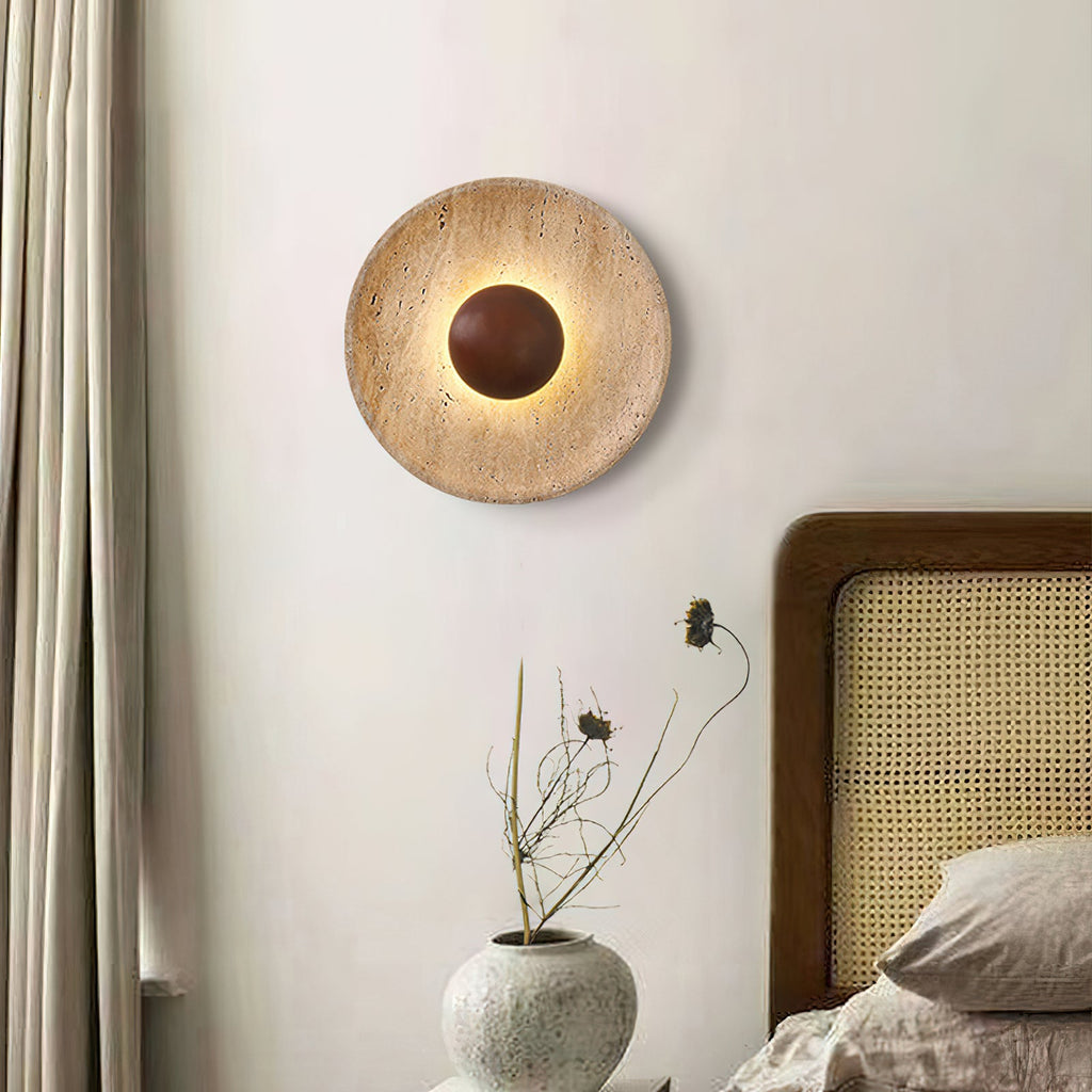 Kayla Travertine Wall Lamp — product view 2