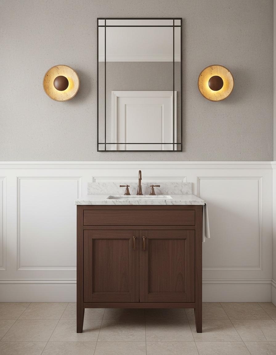 Kayla Travertine Wall Lamp — product view 7