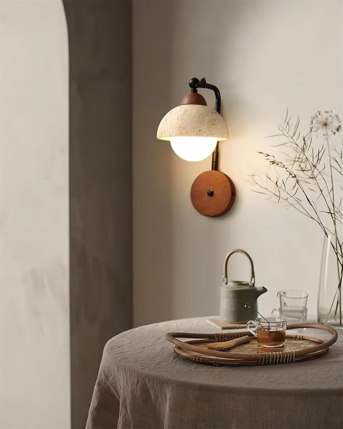 Marion Travertine Wall Light — product view 7