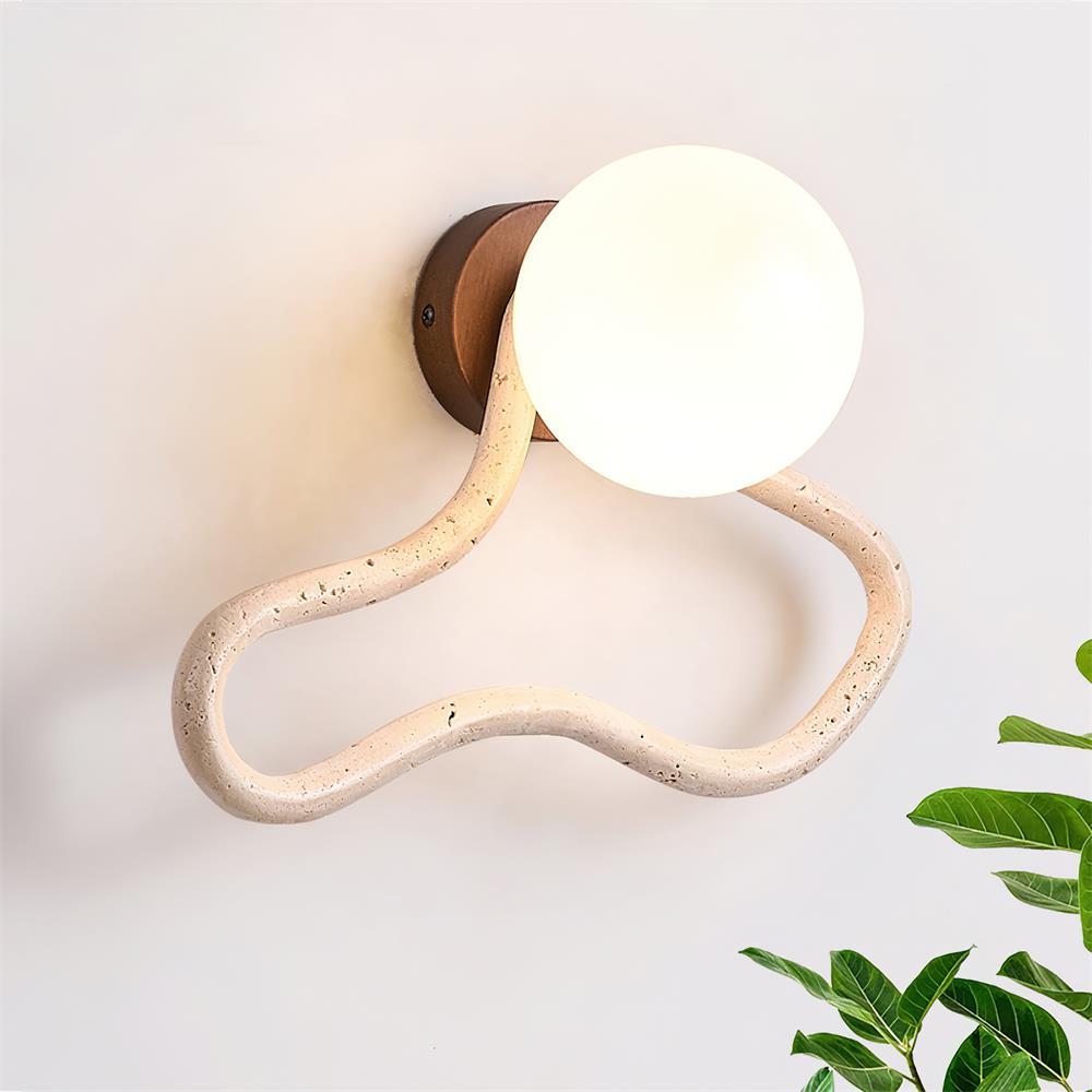 Silon Travertine Wall Lamp — product view 4