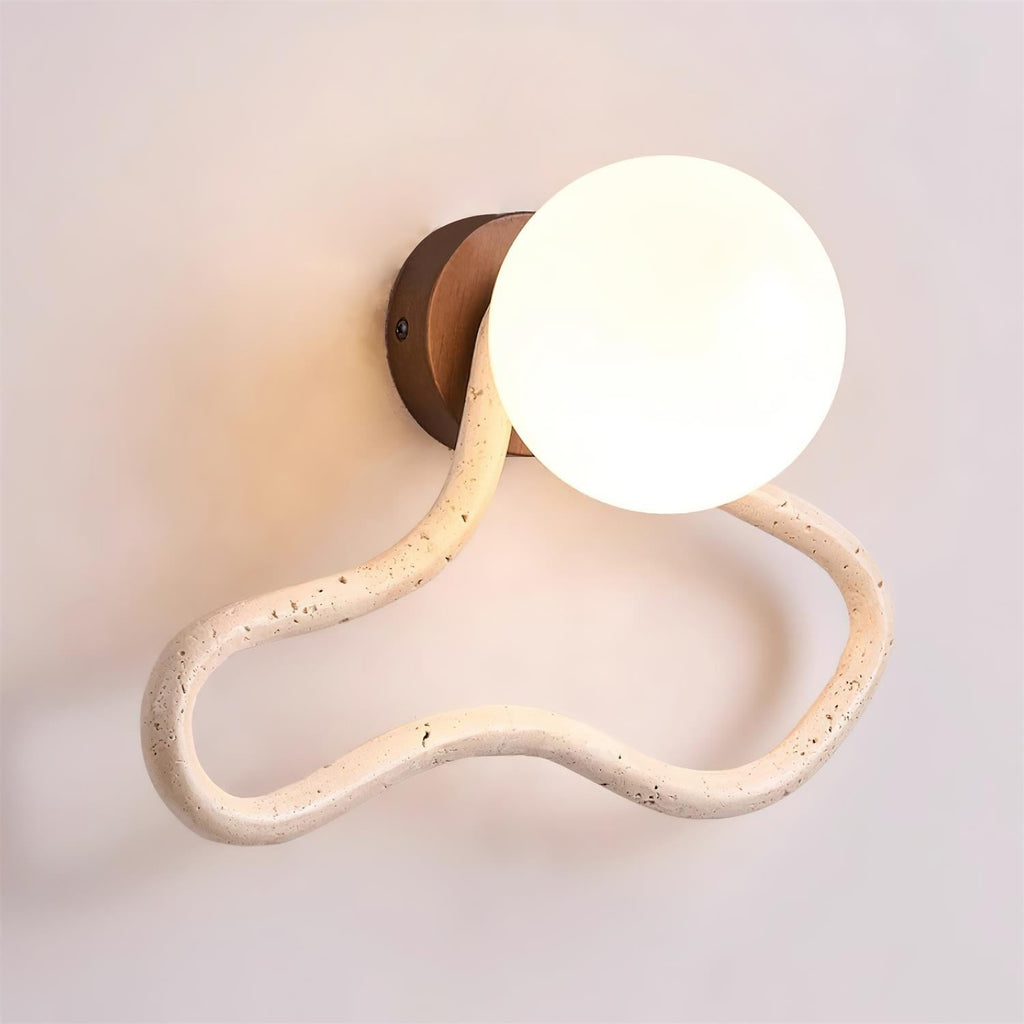 Silon Travertine Wall Lamp — product view 7