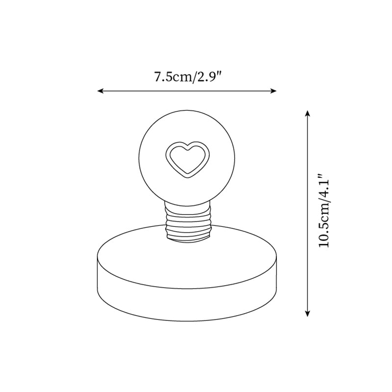 Heart Magnetic Glass Table Lamp — product view 5