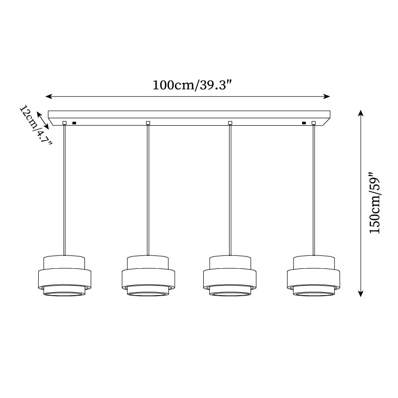 Cole Travertine Pendant Lamp — product view 10