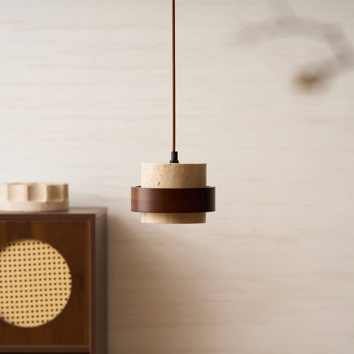 Cole Travertine Pendant Lamp — product view 12