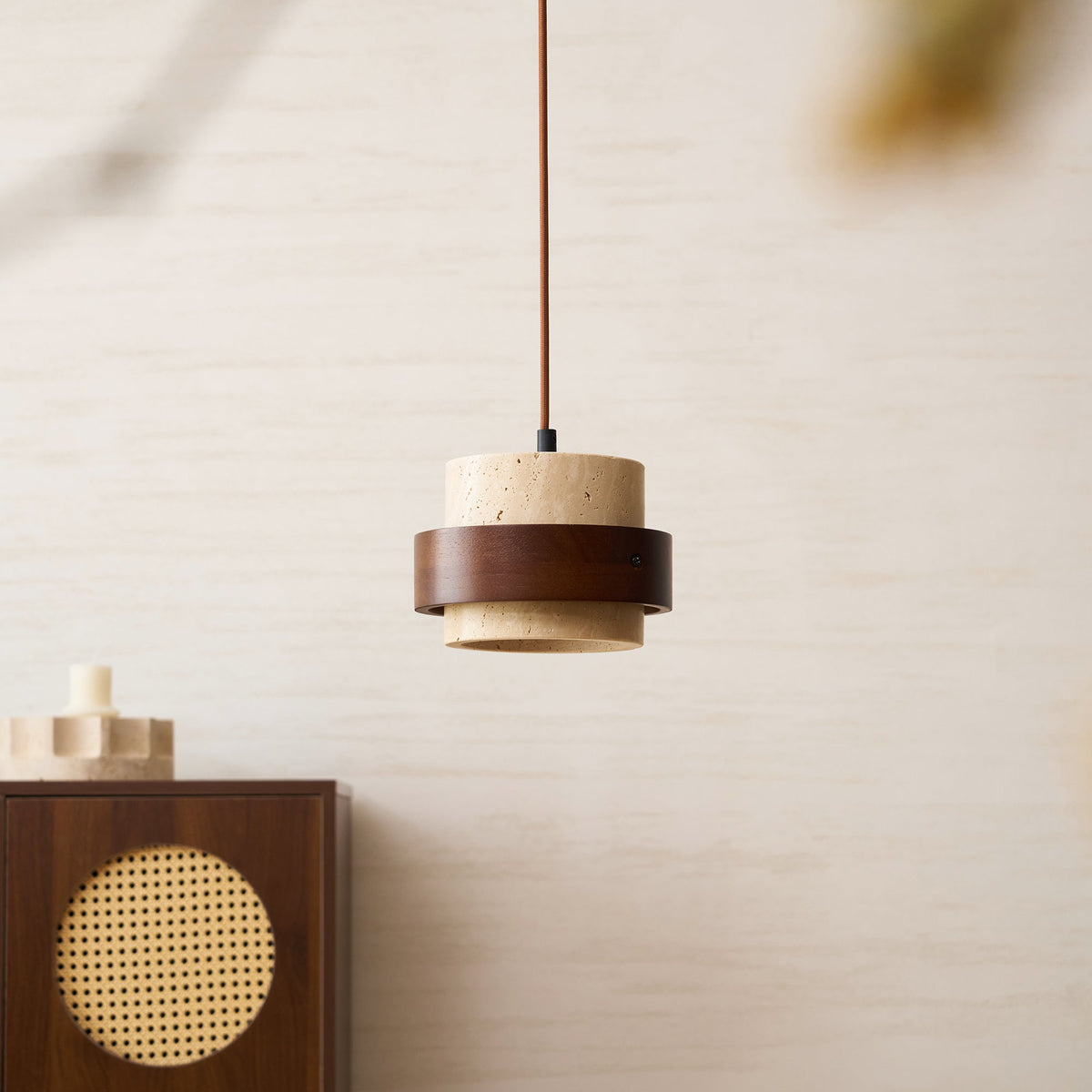 Cole Travertine Pendant Lamp — product view 13
