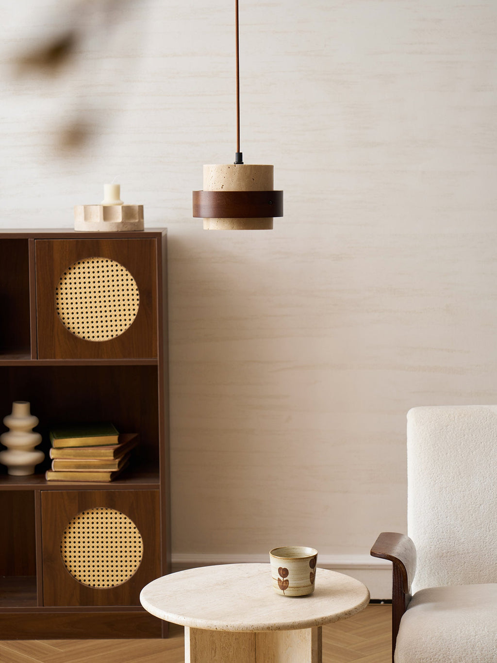 Cole Travertine Pendant Lamp — product view 16