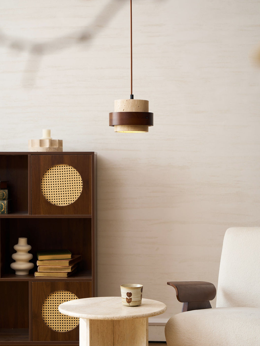 Cole Travertine Pendant Lamp — product view 19