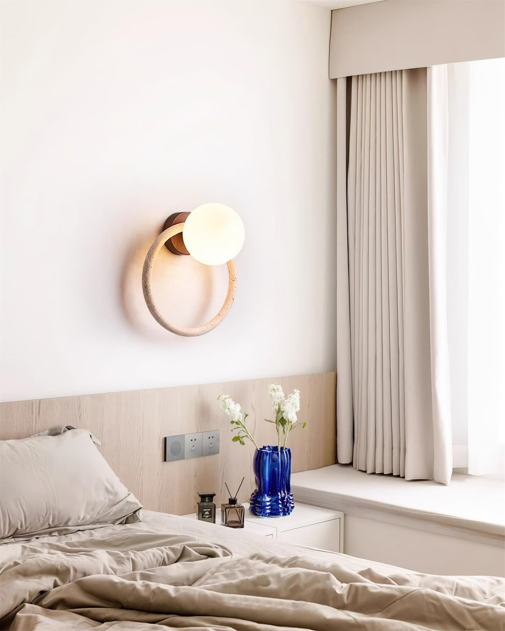 Felicity Travertine Wall Lamp — product view 4