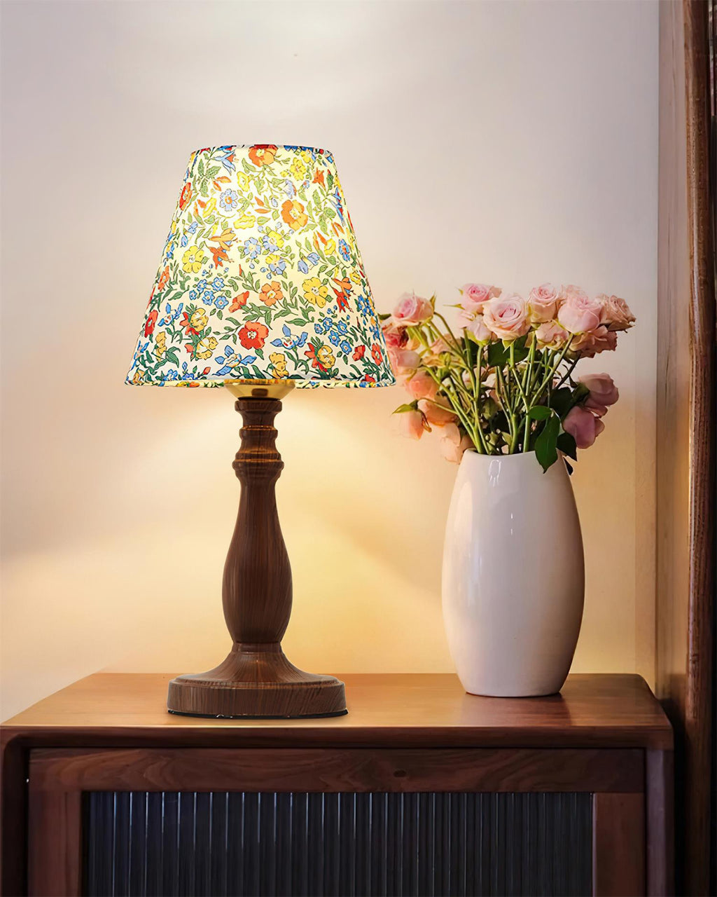 Lottie Floral Wood Table Lamp — product view 3