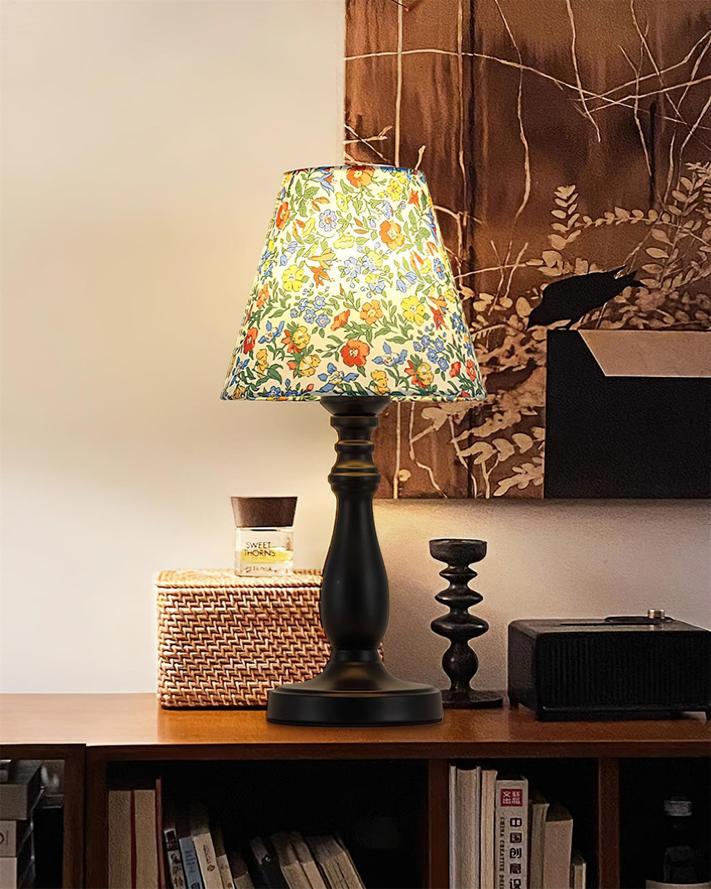 Lottie Floral Wood Table Lamp — product view 4