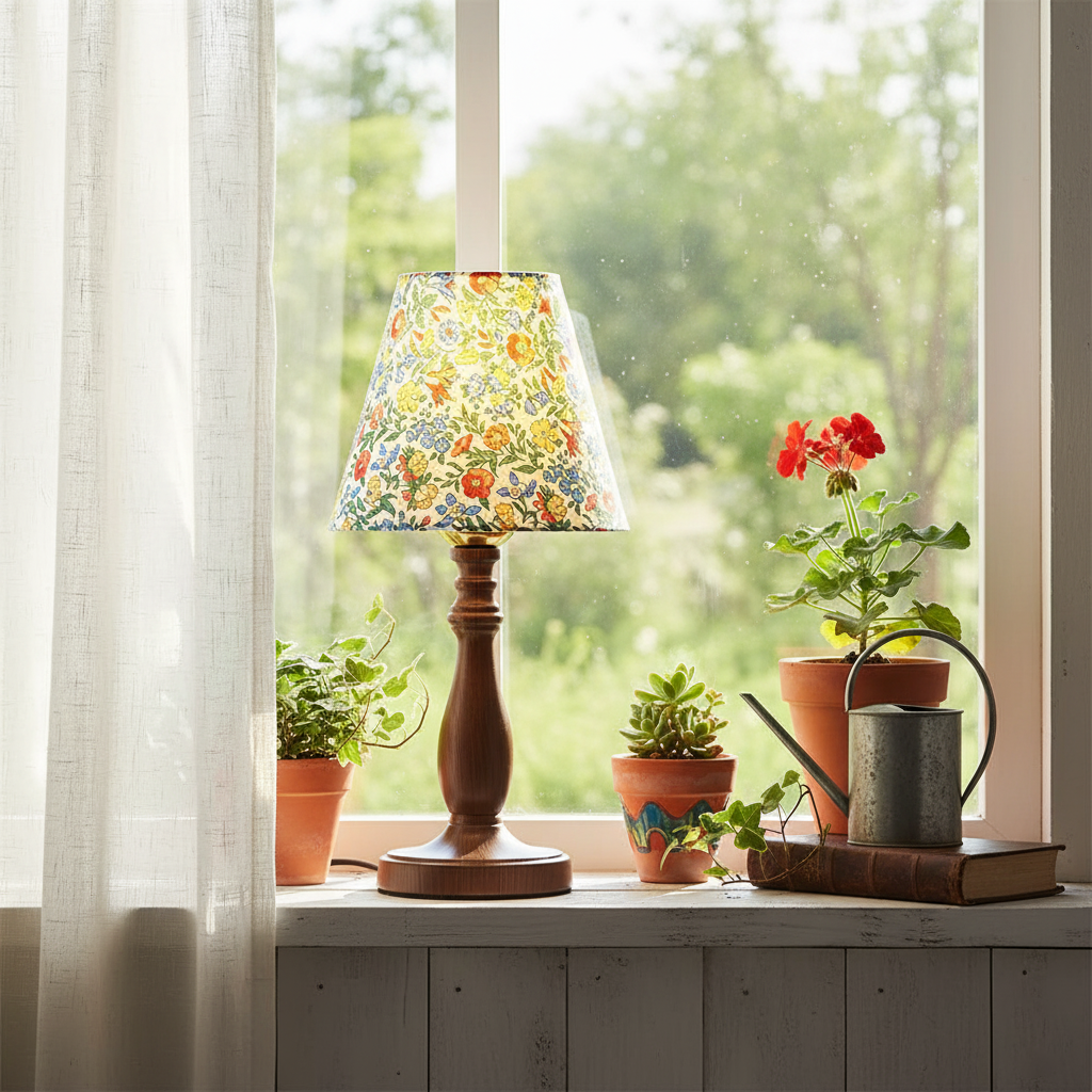 Lottie Floral Wood Table Lamp — product view 6