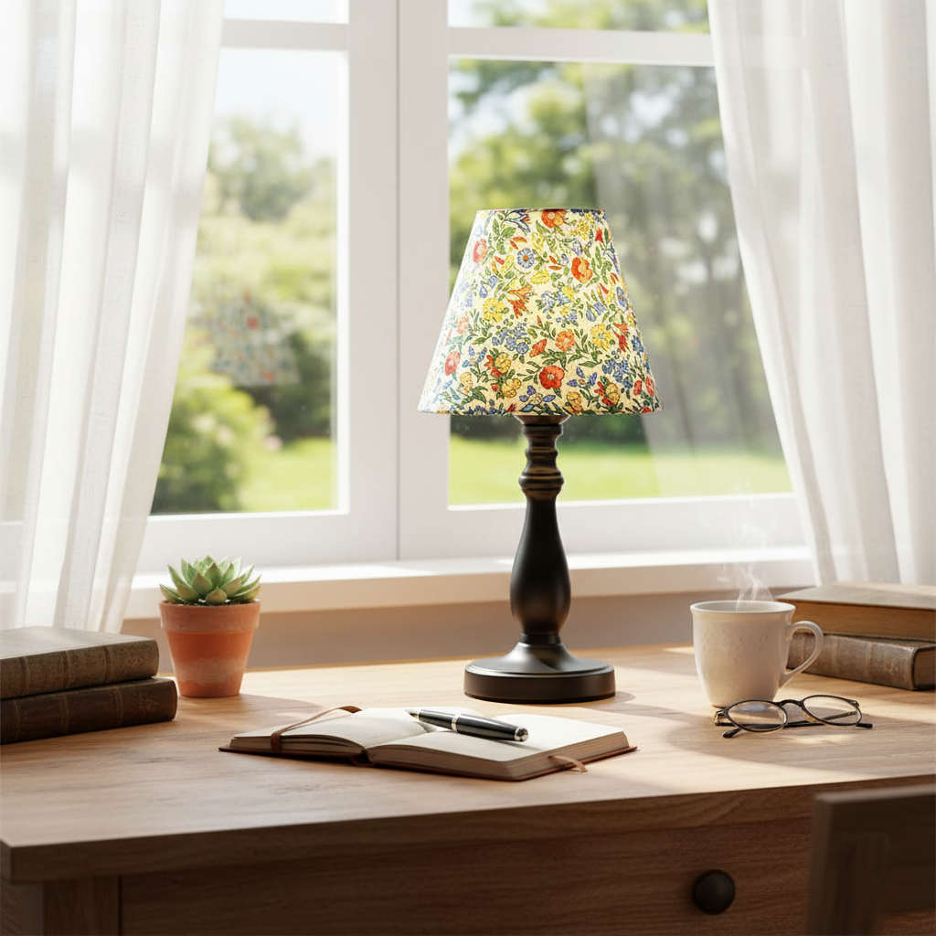 Lottie Floral Wood Table Lamp — product view 9