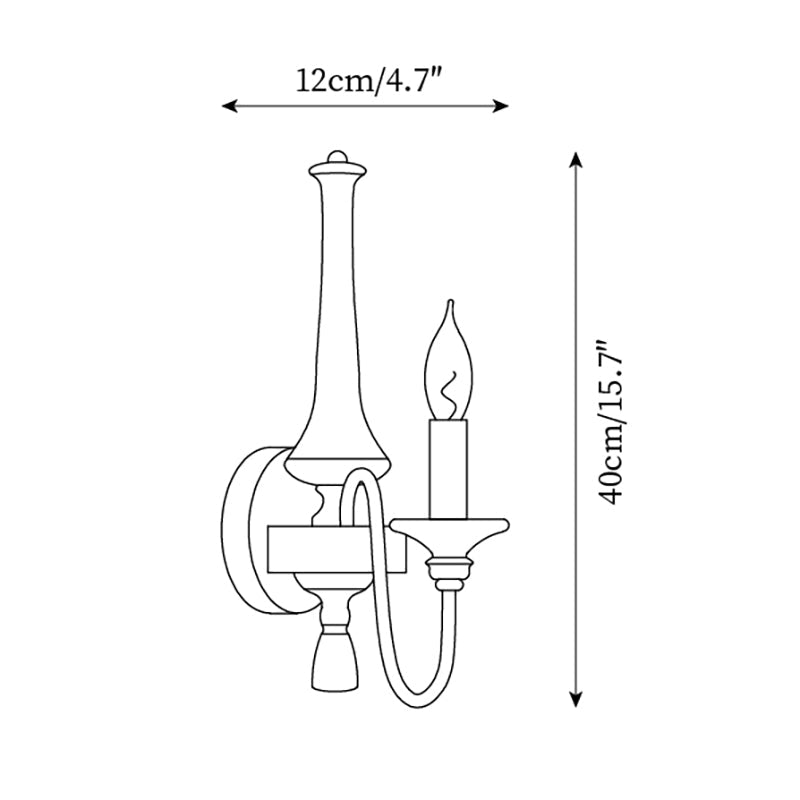 Gracie Candle Wood Wall Light — product view 5