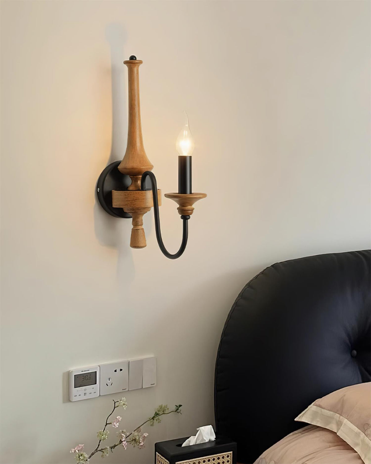 Gracie Candle Wood Wall Light — product view 9