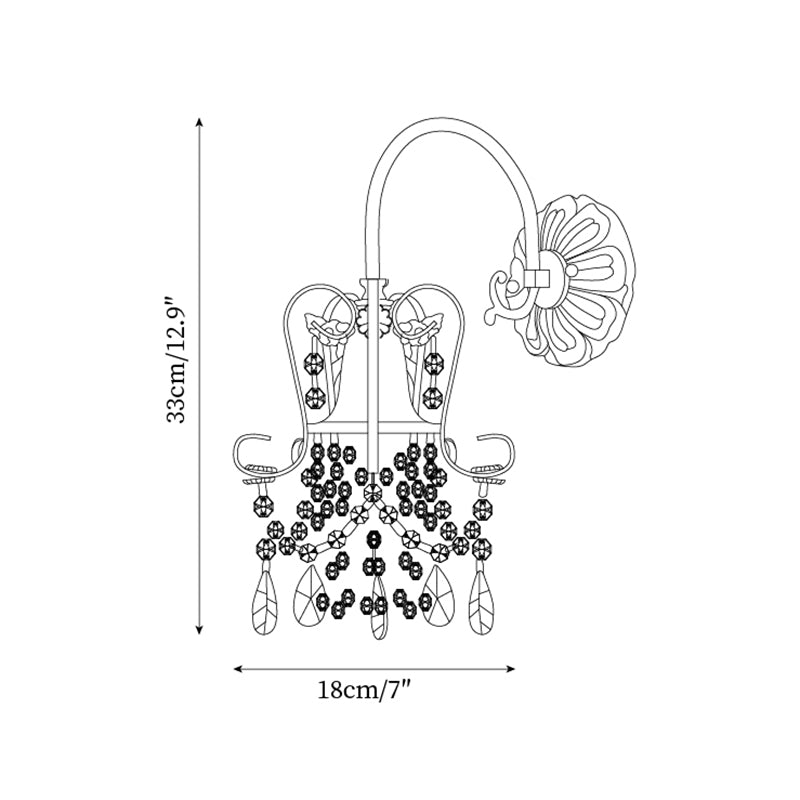 Kaitlyn Crystal Wall Light — product view 5